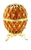 Copie œuf de Fabergé La Boite or et rouge avec des strass fabrication artisanale T5868
