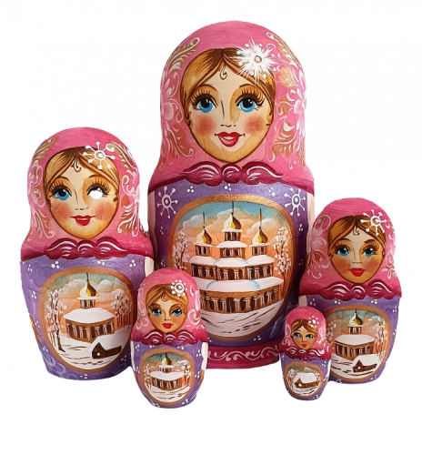 poupée russe achitecture hiver russie