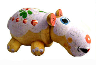 Animal en bois- Hippo