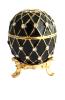 Copie œuf de Fabergé La Boite  Noir et Or fabrication artisanale T2773