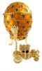 Copie œuf de Fabergé Le couronnement Or avec des strass fabrication artisanale T5848