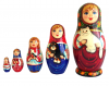 Matriochkas poupées russe avec  des animaux T8923