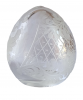Oeuf en verre Copie Fabergé  Blanc transparent gravé à la main T9782