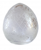 Oeuf en verre Copie Fabergé  Blanc transparent gravé à la main T9782