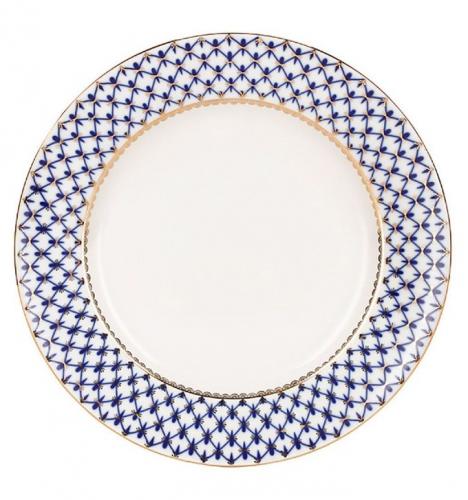 Assiette plate, Maille cobalt, 200 mm, Manufacture impériale de porcelaine T9031