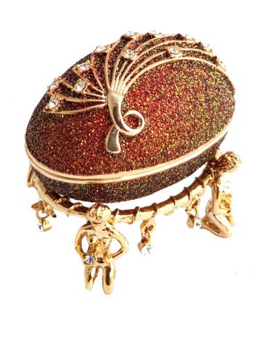 Copie oeuf de Fabergé rouge T6565