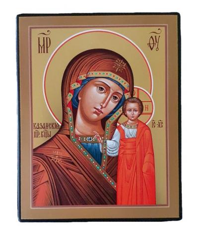 Icone Russe Religieuse Orthodoxe Notre Dame de Kazan T8898