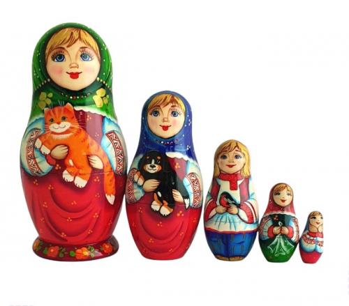 Matriochkas poupées russe avec  des animaux T9433