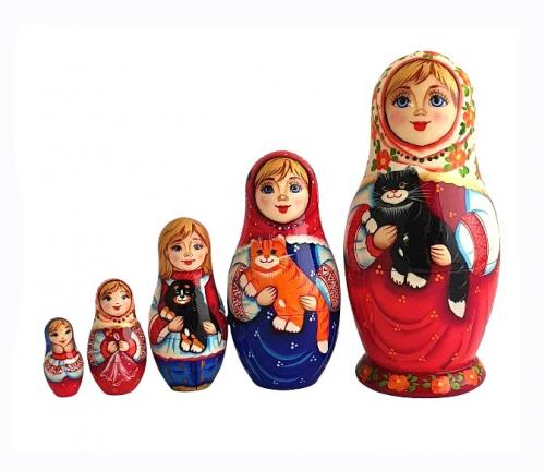 Matriochkas poupées russe avec  des animaux T9452