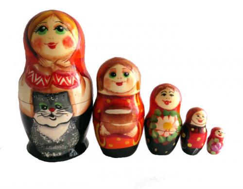 poupée russe famille animaux artisanat russe