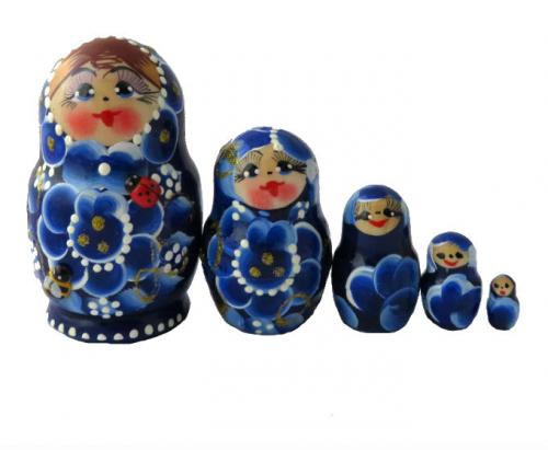Poupées russe bleu Famille petite taille