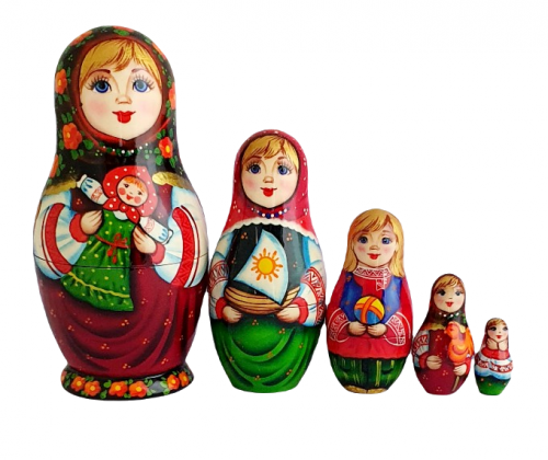 Poupée gigogne russe - enfants avec des jouets T9056