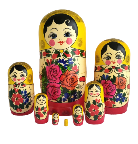 poupée russe fleurs grande russie